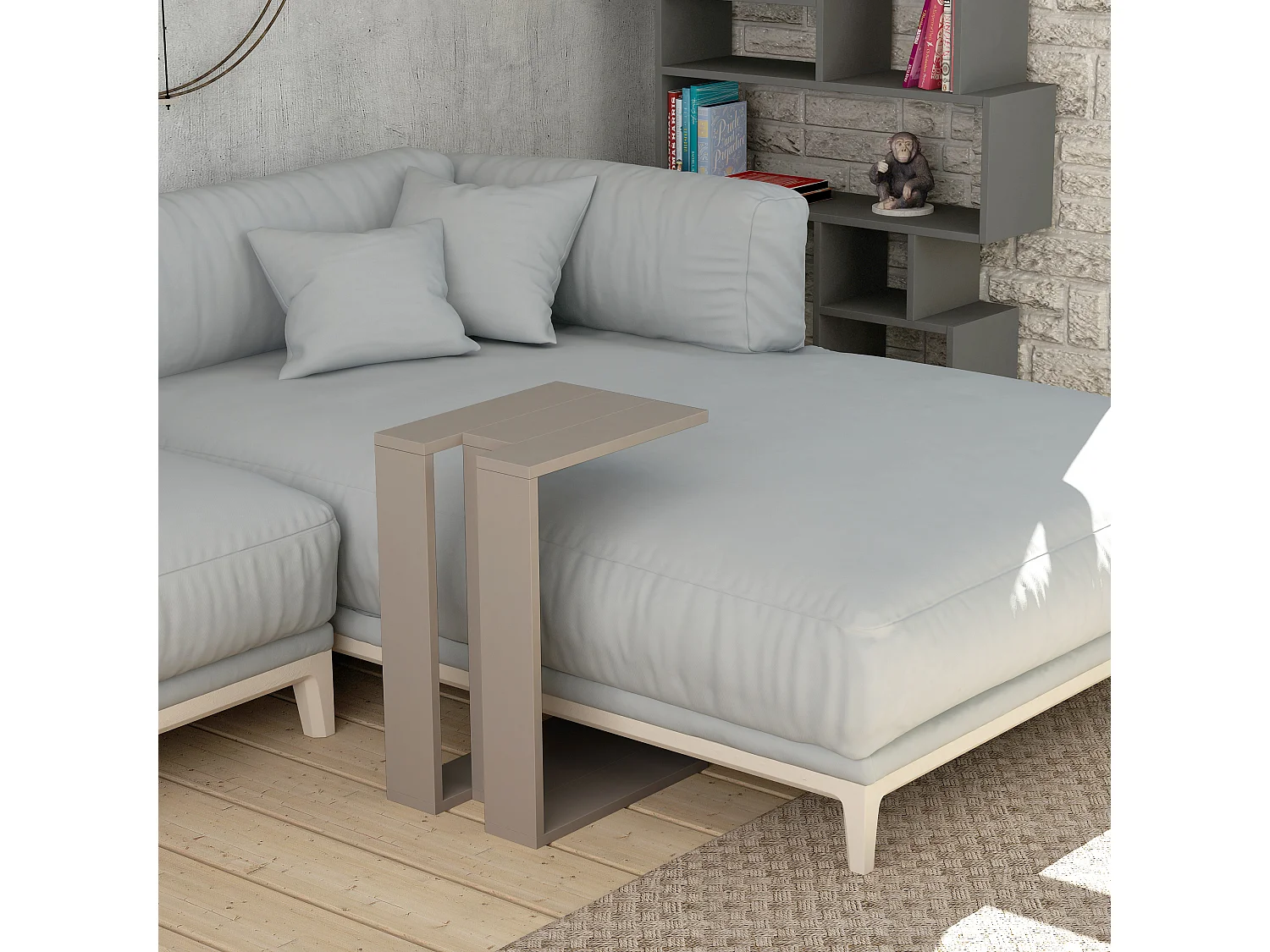 Tavolino MUJU - colore naturale chiaro, 30x57x40