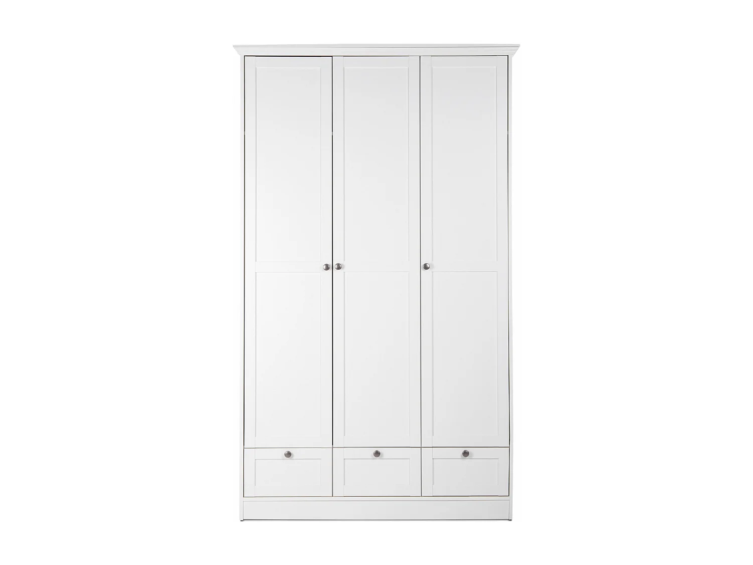 Armadio 3 porte e 3 cassetti bianco L120 cm - LANDWOOD