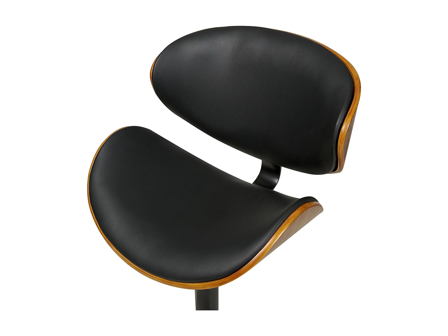 Set van 2 barstoelen ROTTERDAM II Kunstleer Draaibaar Zwart