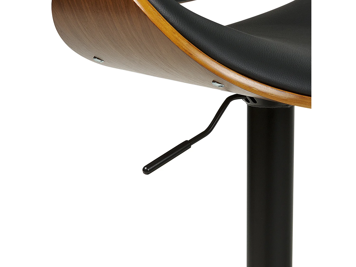 Set van 2 barstoelen ROTTERDAM II Kunstleer Draaibaar Zwart