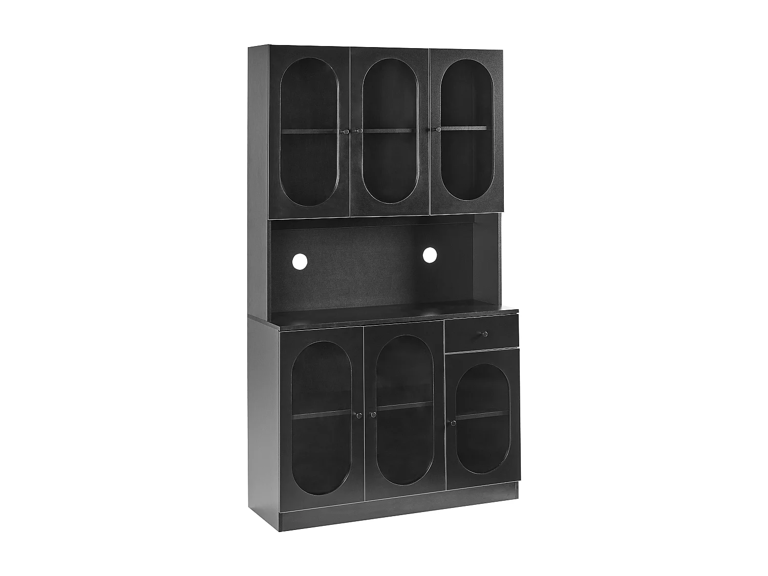 Vitrine en verre LANGFORD 100 cm Noir