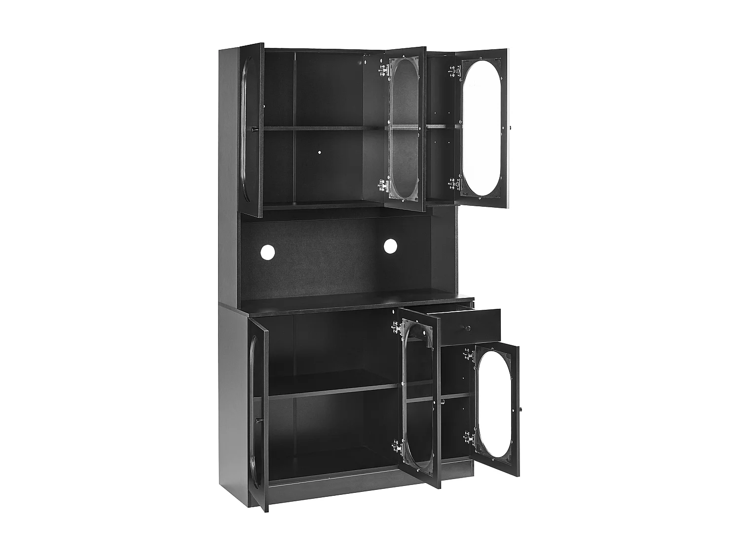 Vitrine en verre LANGFORD 100 cm Noir