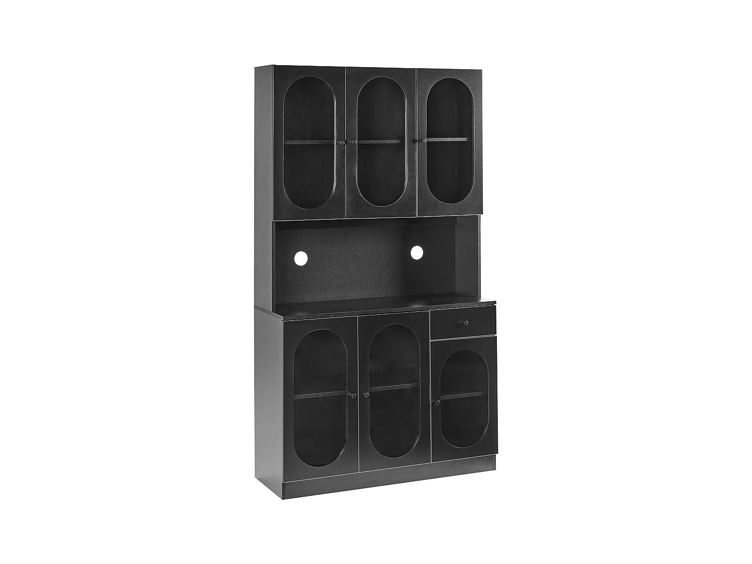 Vitrine en verre LANGFORD 100 cm Noir