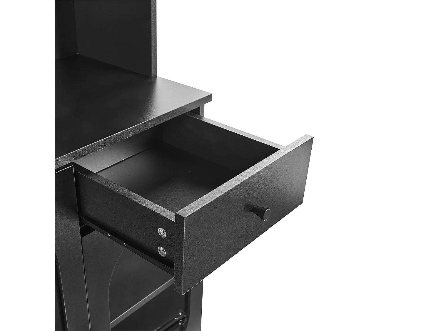 Vitrine LANGFORD Holz 100 cm Schwarz