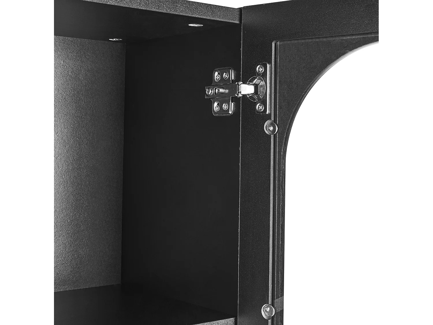 Vitrine LANGFORD Holz 100 cm Schwarz