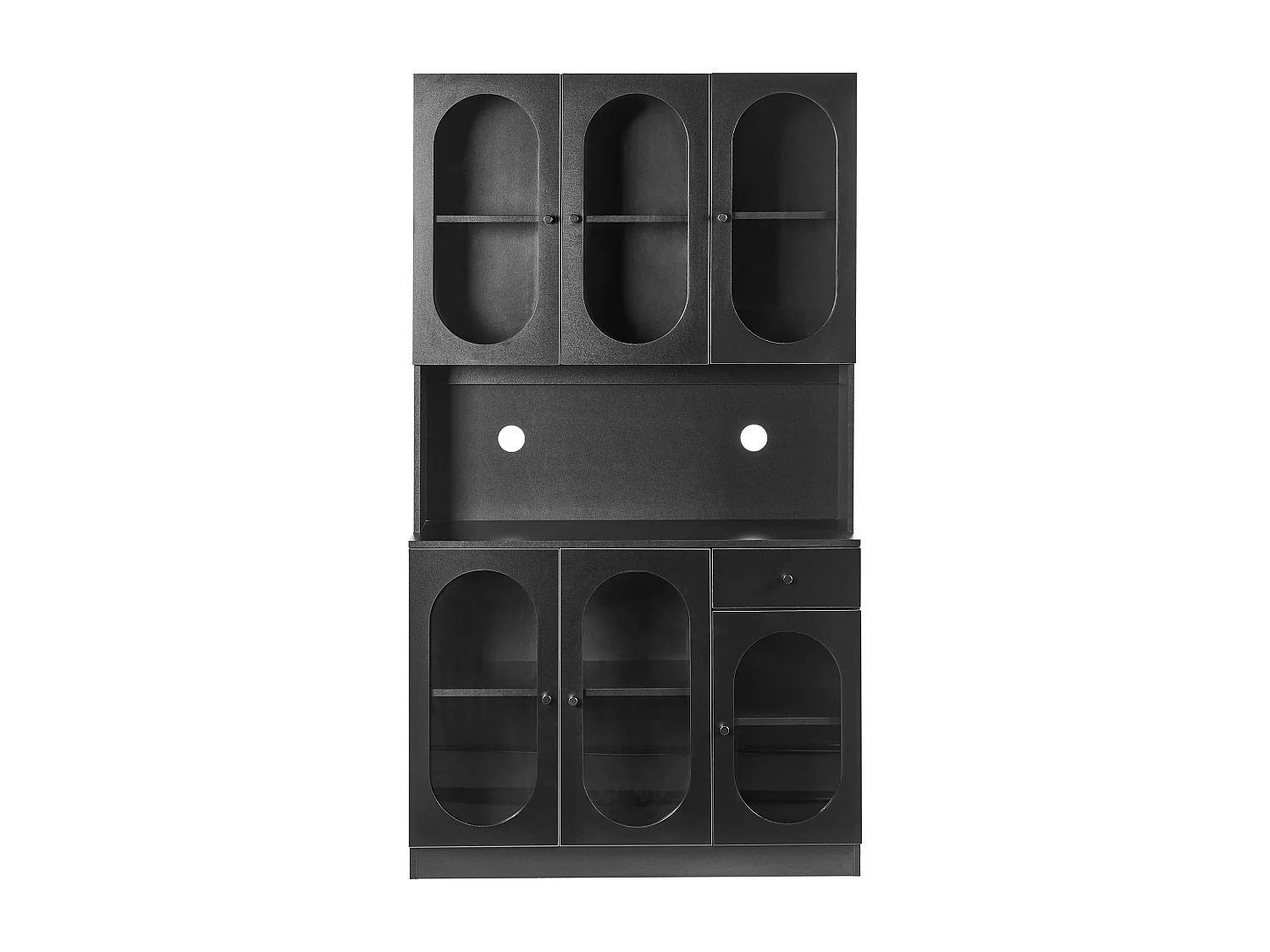 Witryna LANGFORD Drewno 100 cm Czarny