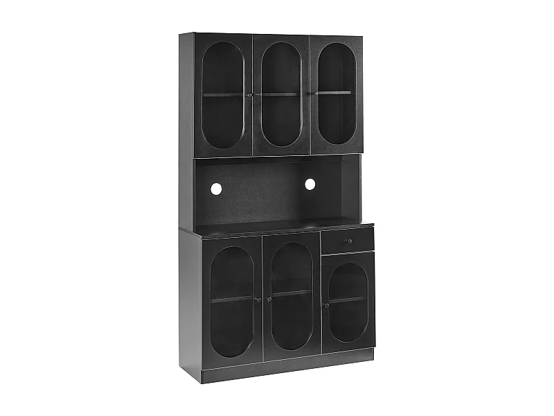 Vitrine en verre LANGFORD 100 cm Noir