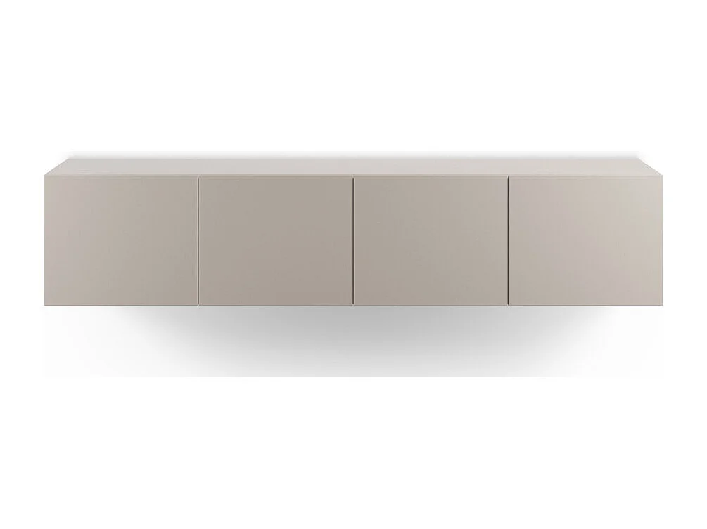 Nexa - Meuble TV suspendu 4 portes en bois L180cm - Beige