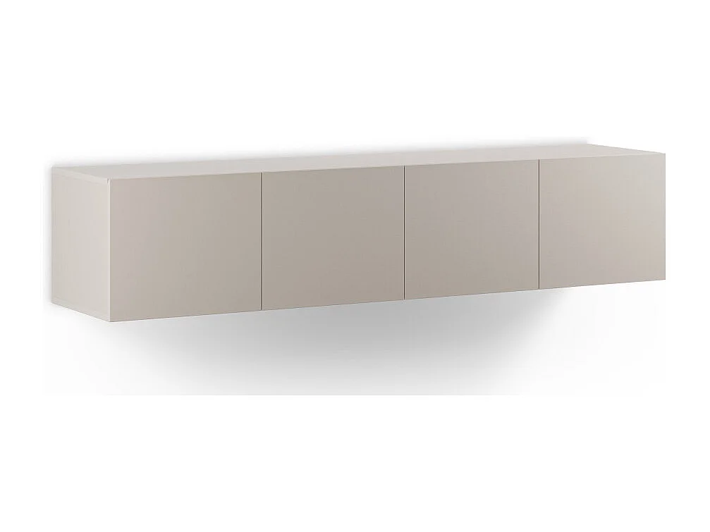 Nexa - Meuble TV suspendu 4 portes en bois L180cm - Beige
