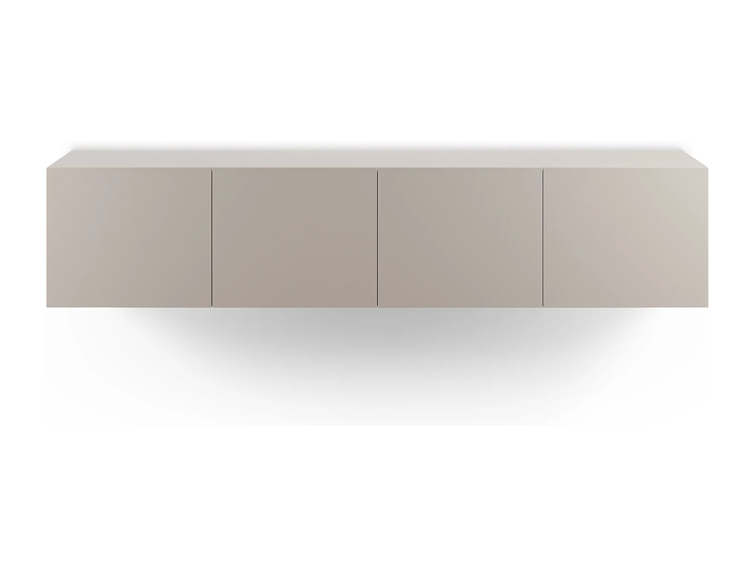 Nexa - Meuble TV suspendu 4 portes en bois L180cm - Beige