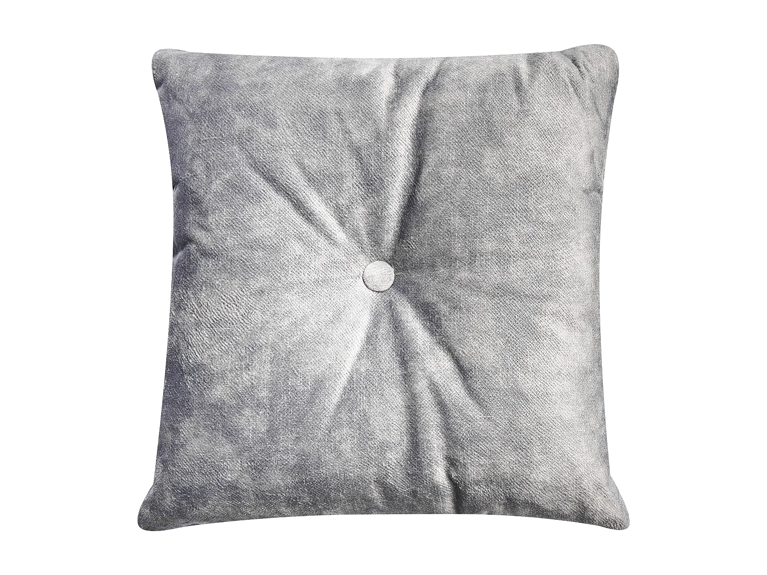 Chaise longue côté droit LATTES II Velours Gris avec coussin