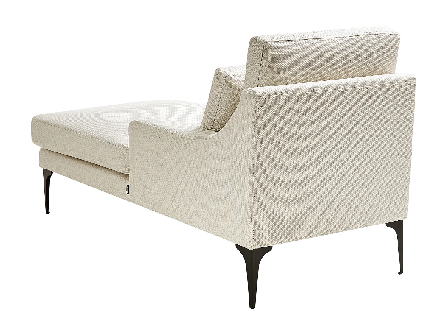 Chaise longue côté droite EWRON Tissu Beige clair