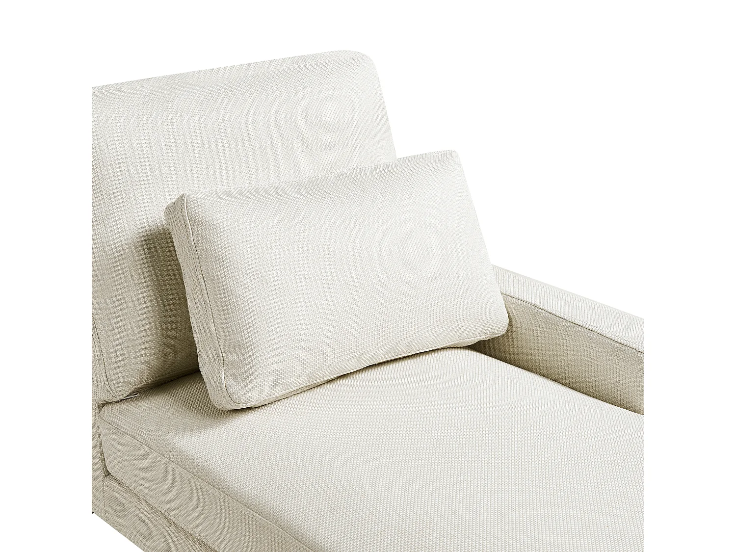 Chaise longue côté droite EWRON Tissu Beige clair
