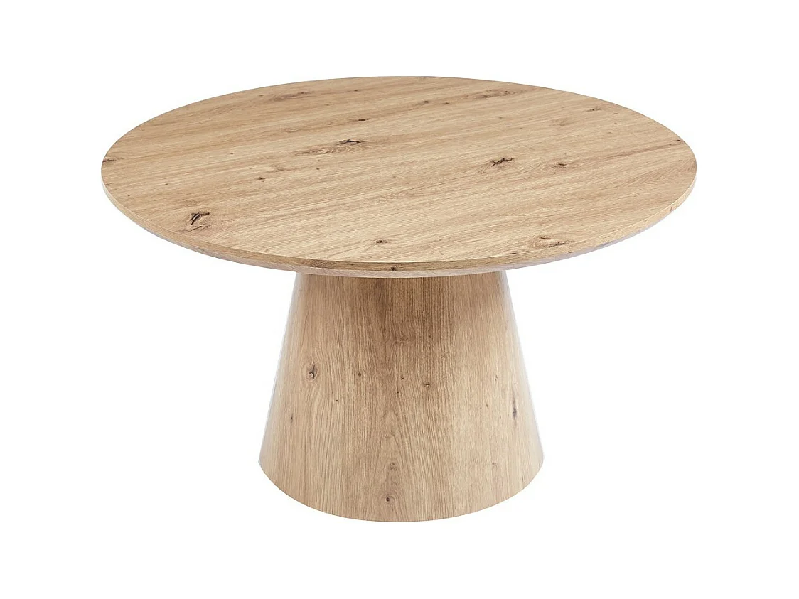 Table basse ronde collection TIGNES – Décor effet pin – D80 x H47 cm
