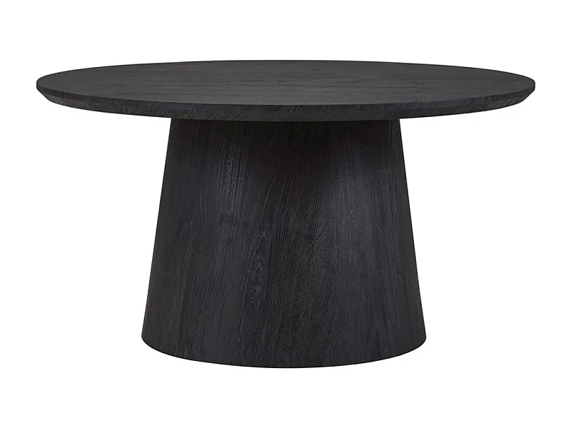 Table basse ronde BOKOR – Décor brun foncé – Forme originale – D80 x H42 cm