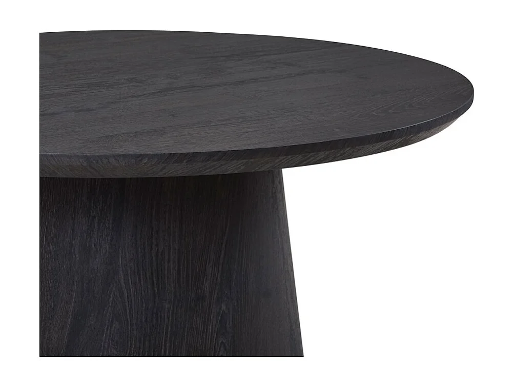 Ronde salontafel BOKOR – Donkerbruin decor – Originele vorm – D80 x H42 cm