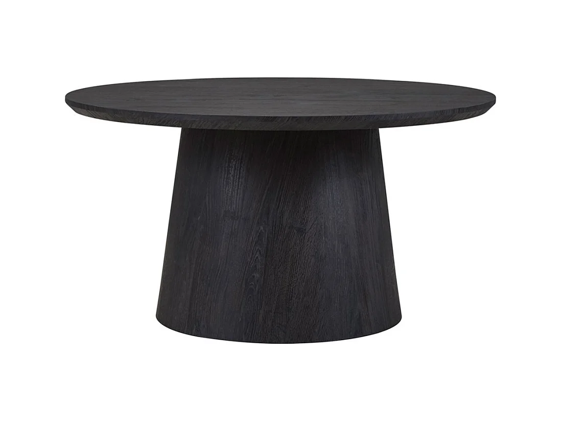 Ronde salontafel BOKOR – Donkerbruin decor – Originele vorm – D80 x H42 cm