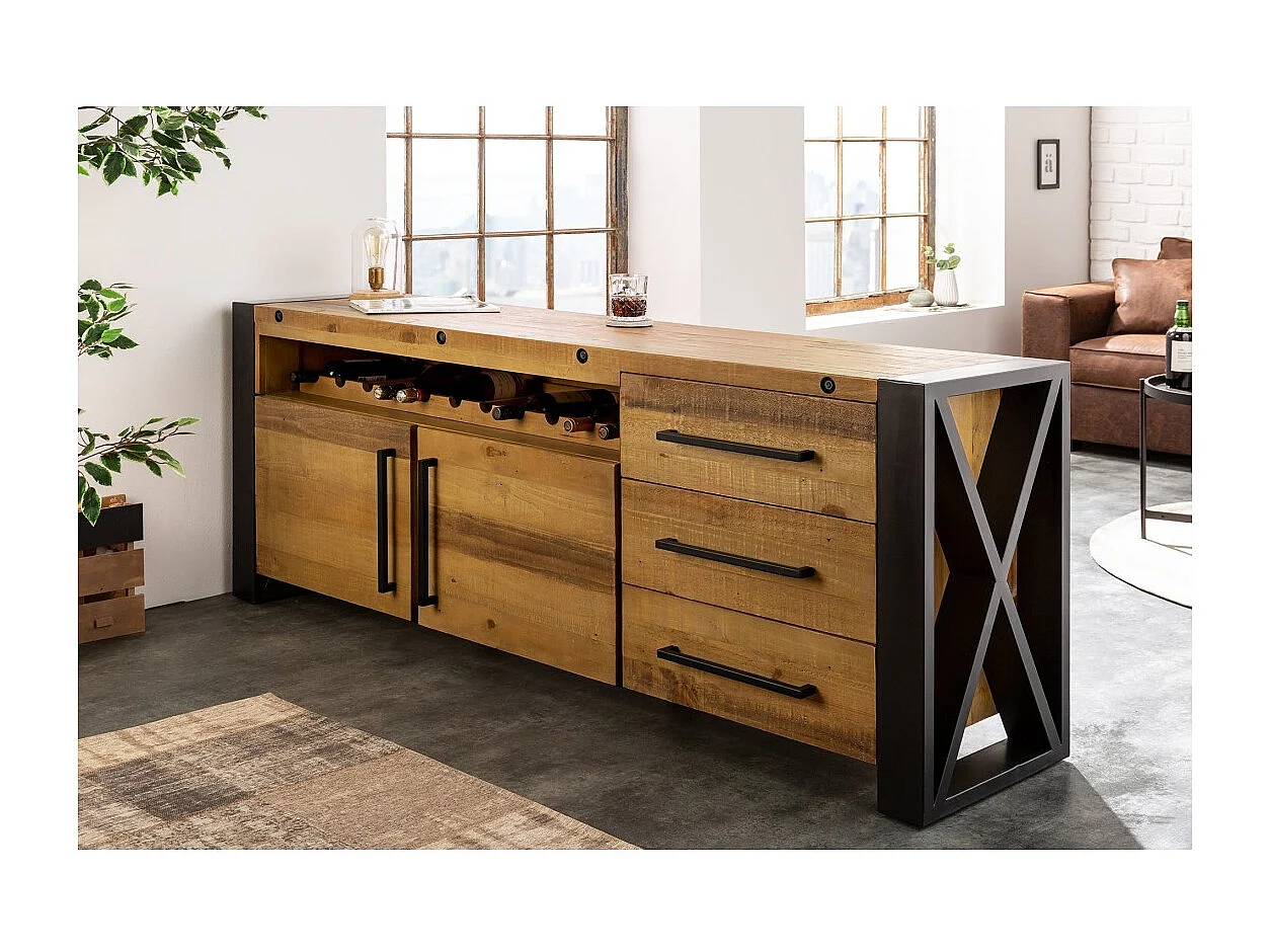 Conjunto de muebles de baño WILLIAM – Gris oscuro y blanco – 164x191x34 cm – Con LED