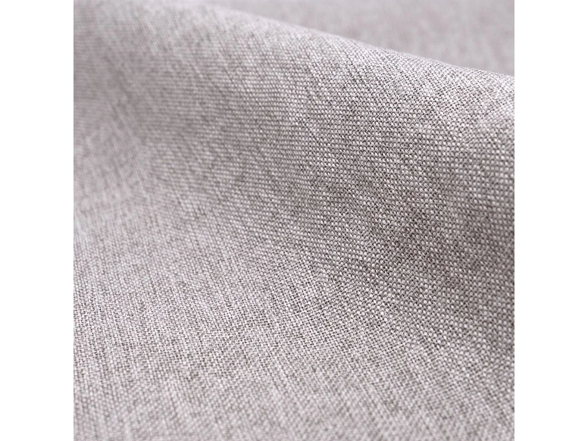 Table et chaises 4 personnes en tissu taupe et bois - Réno