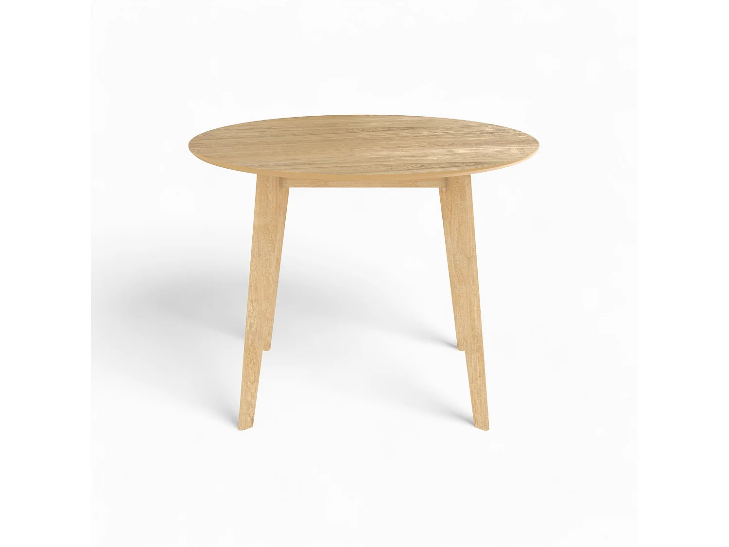 Table et chaises 4 personnes en tissu taupe et bois - Réno