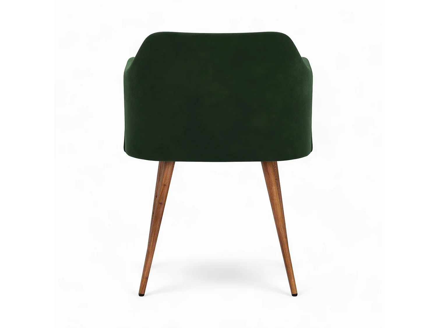 Mesa y sillas para 4 personas de terciopelo verde y madera - Liwa