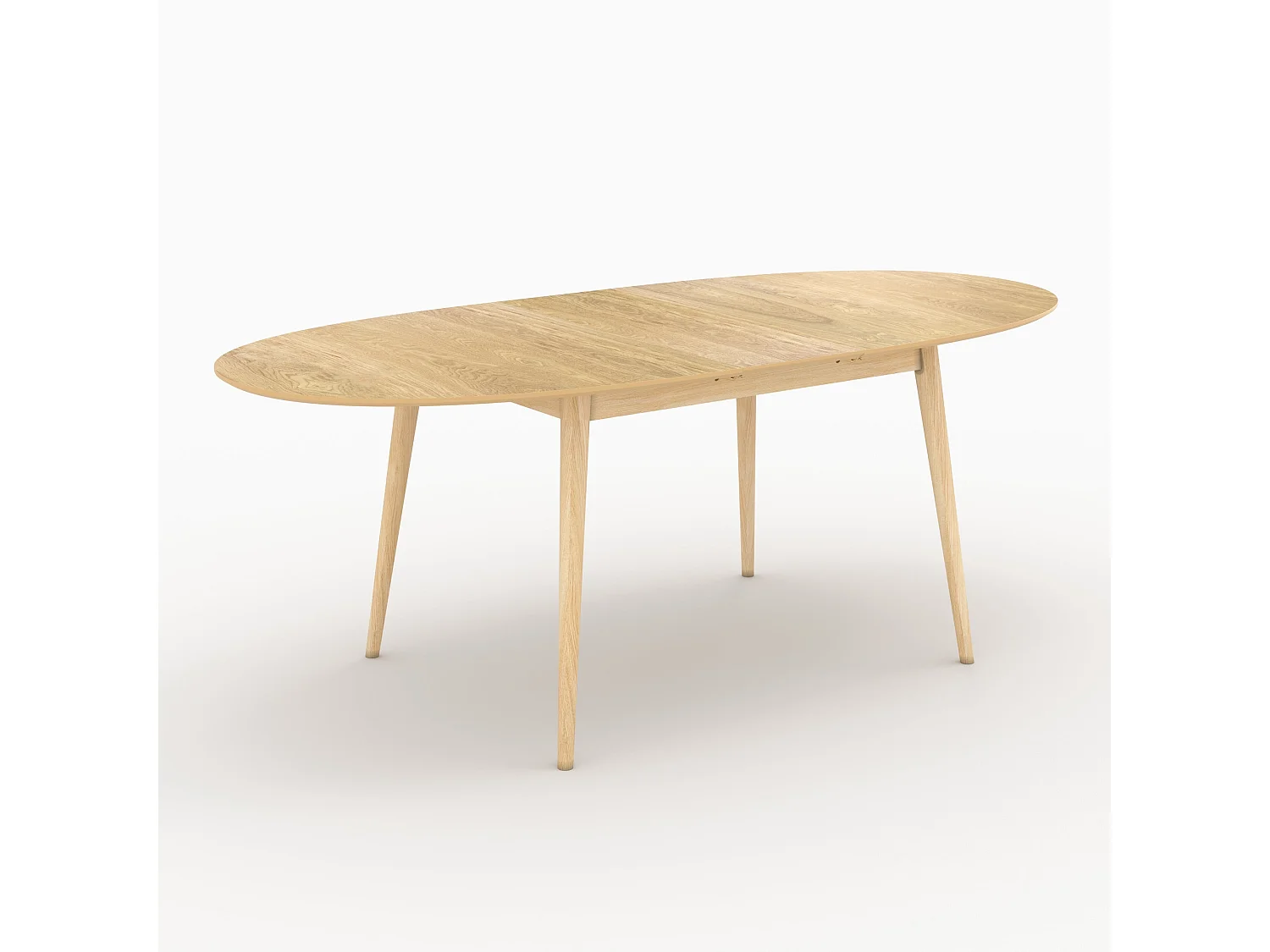 Mesa y sillas en madera clara para 6 personas - Eddy