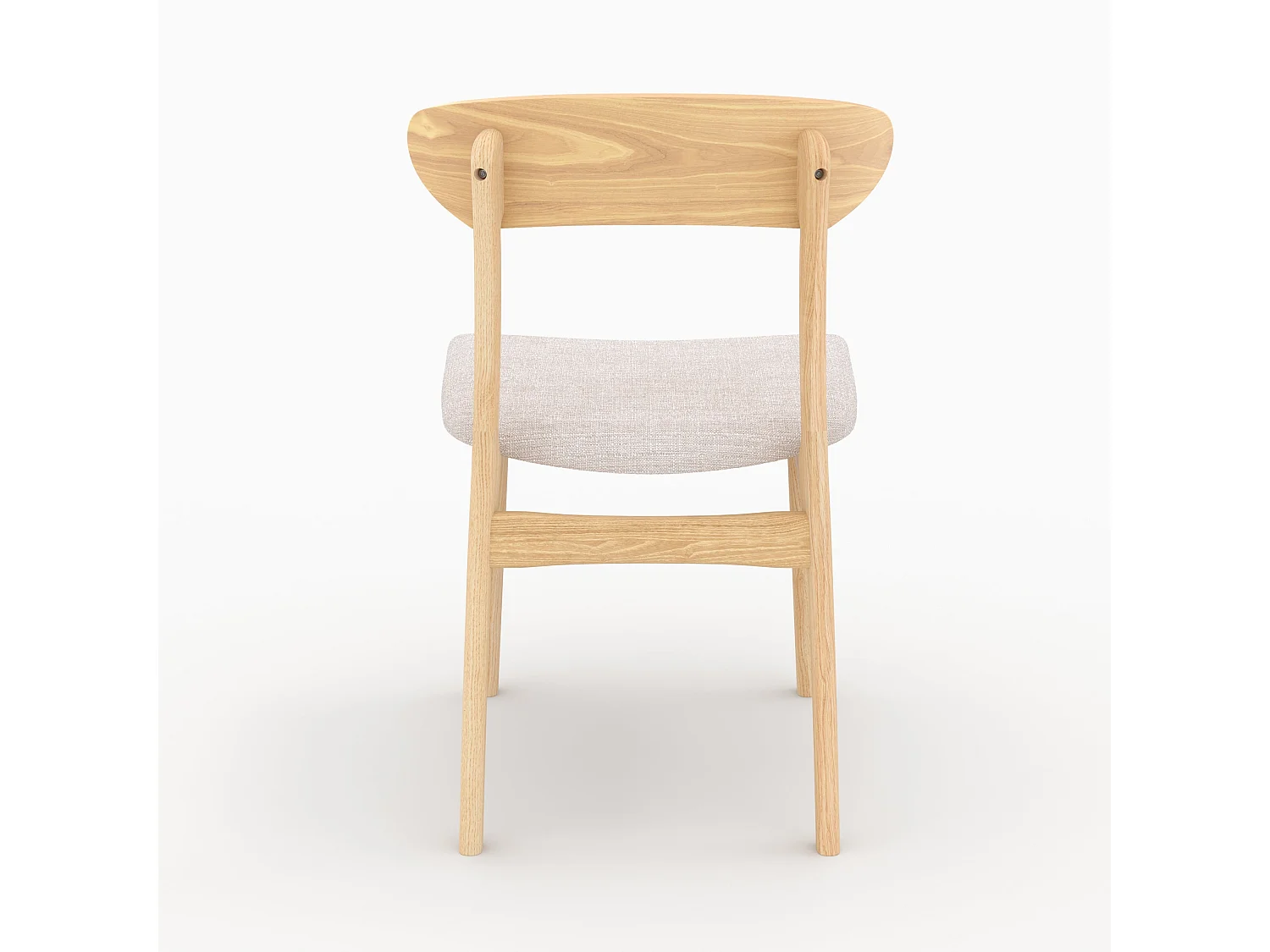 Mesa y sillas en madera clara para 6 personas - Eddy