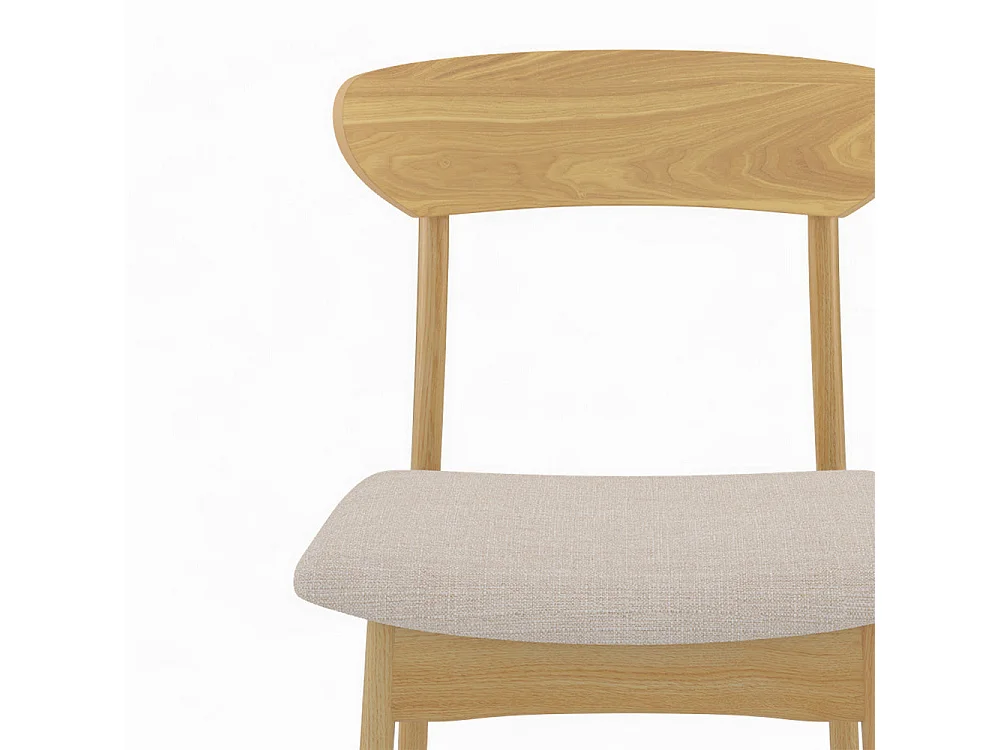 Table et chaises en bois clair 6 personnes - Eddy