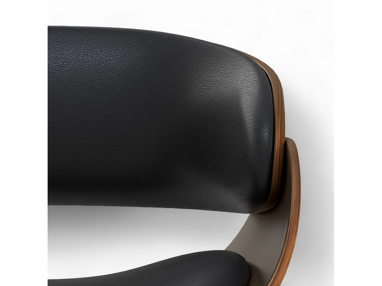 Table et chaises 8 personnes en cuir synthétique noir et bois - Surdiman