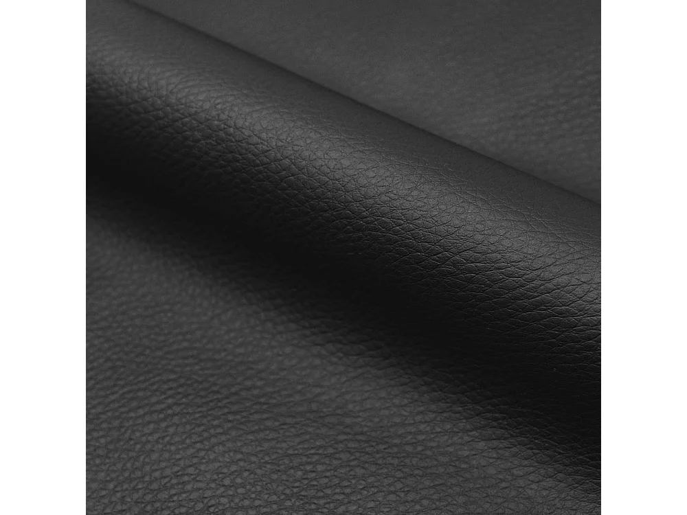 Mesa y sillas para 8 personas en cuero sintético negro y madera - Piada