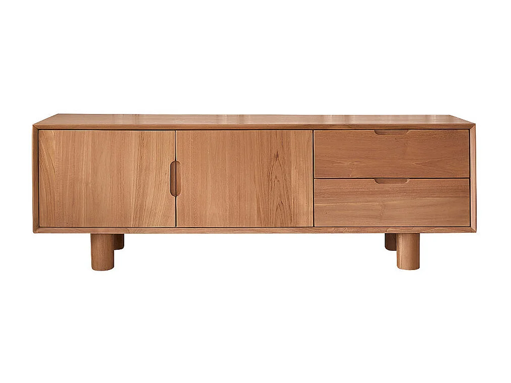 Mueble TV de madera de teca maciza 150 cm