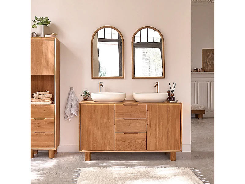 Mobile bagno portalavabo in massello di teak 140 cm