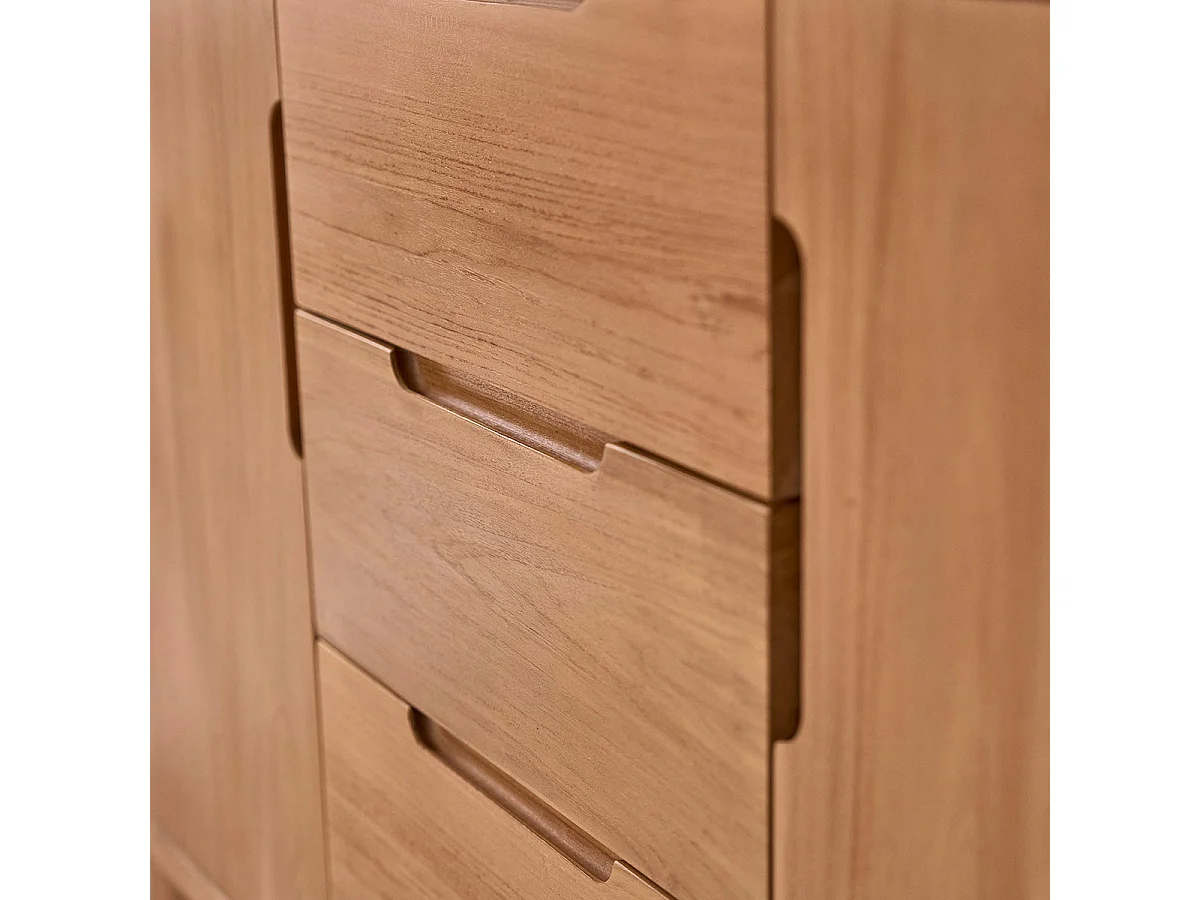 Meuble sous vasque en teck massif 140 cm