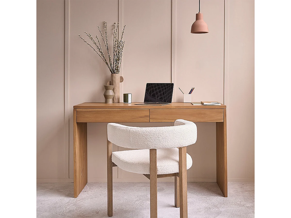 Scrivania in teak massello 130 cm