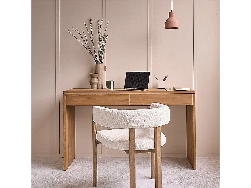 Escritorio de teca maciza 130 cm