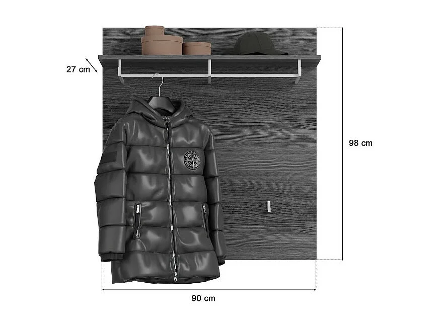 Porte-manteaux SCOTT – Design moderne avec étagère intégrée