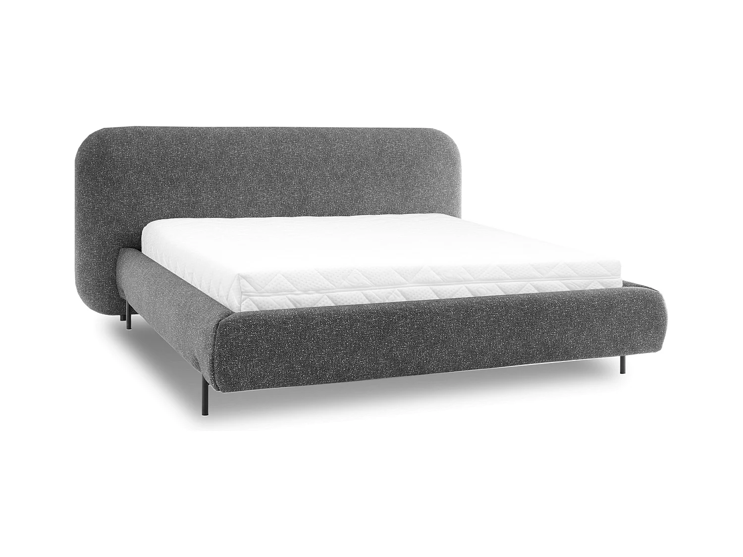 Booby prestige opbergbed – Modern fluweel en geoptimaliseerde opbergruimte-Kleur Heide grijs-Slapen 140x200cm