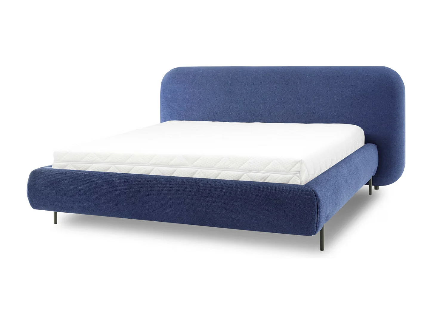 Cama com arrumação com base Tobias azul 160x200