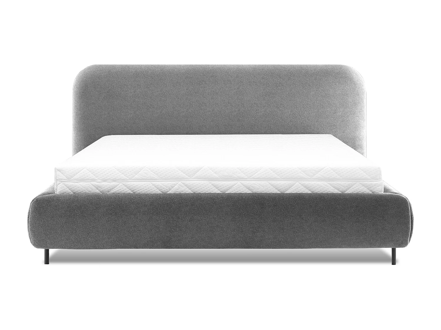 Booby prestige opbergbed – Modern fluweel en geoptimaliseerde opbergruimte-Kleur Donkergrijs-Slapen 160x200cm