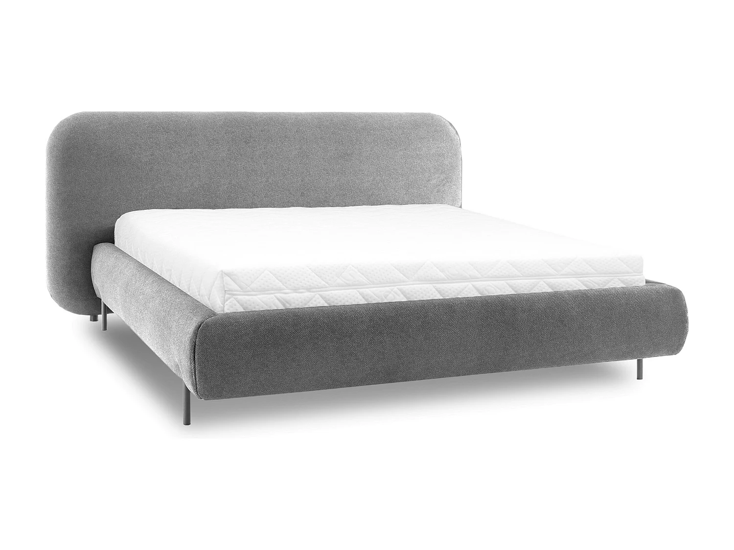 Booby prestige opbergbed – Modern fluweel en geoptimaliseerde opbergruimte-Kleur Donkergrijs-Slapen 180x200cm