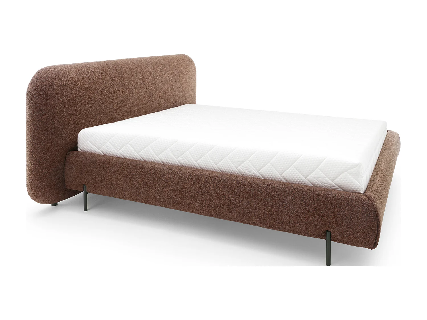 Letto Croft M (160x200)/Tessuto/Marrone