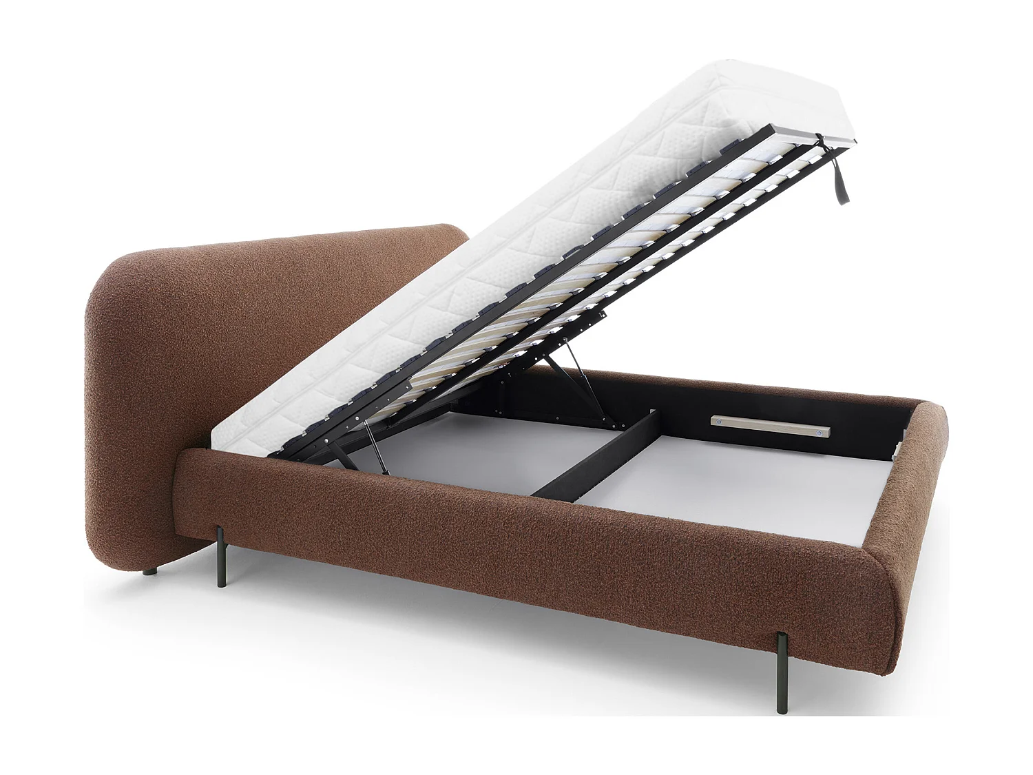 Letto Croft M (160x200)/Tessuto/Marrone