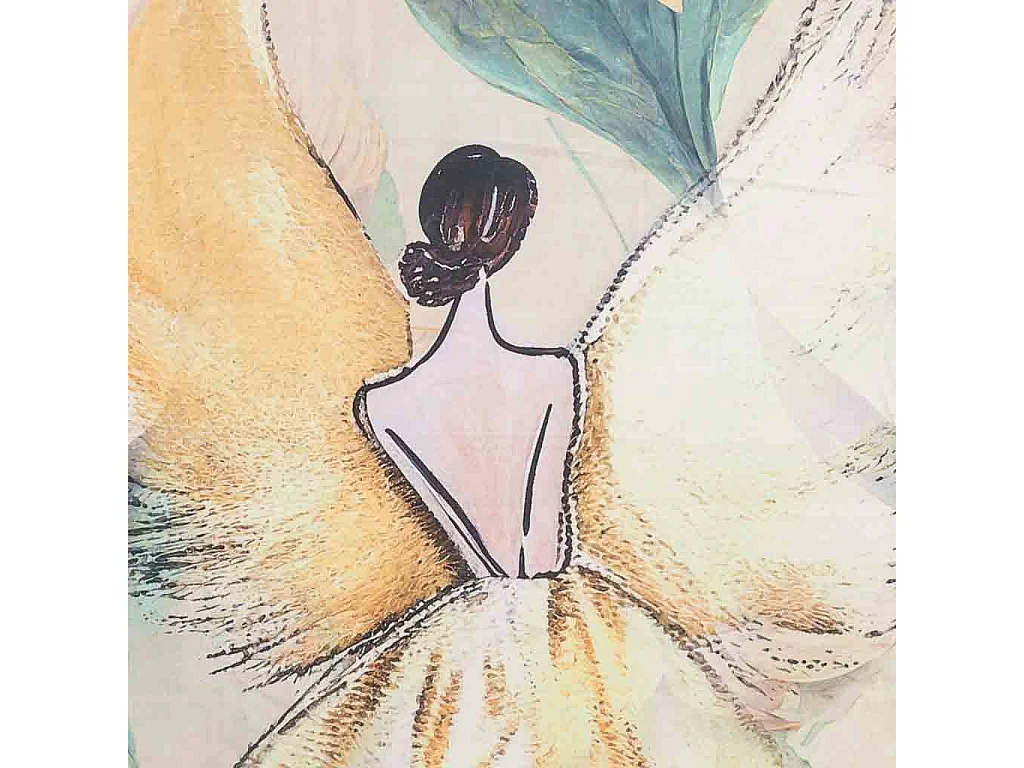 Tela de pergaminho em tecido impresso 90x120x1,7h cm