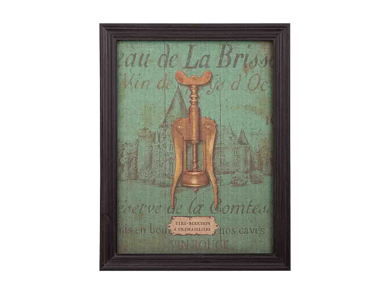 Quadro de madeira e tecido