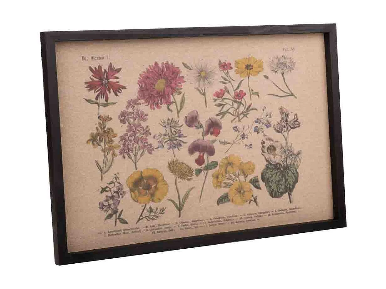 Quadro de madeira e tecido