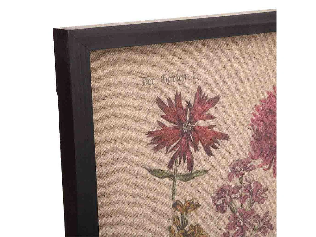 Quadro de madeira e tecido