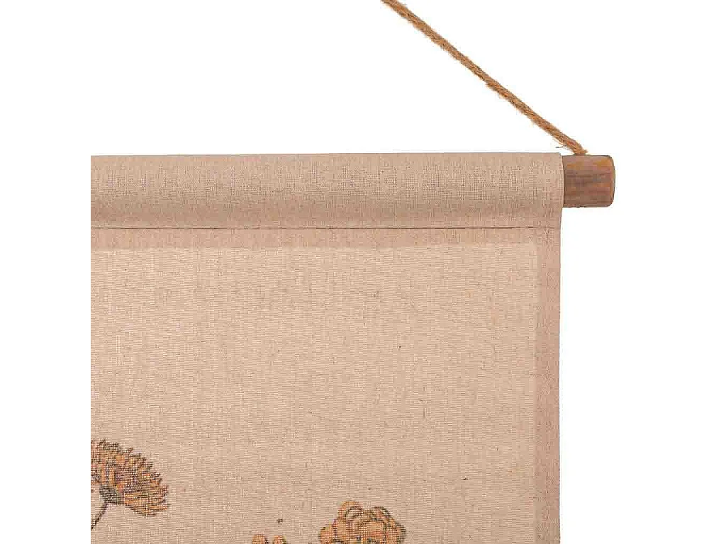 Toile de lin imprimée en parchemin