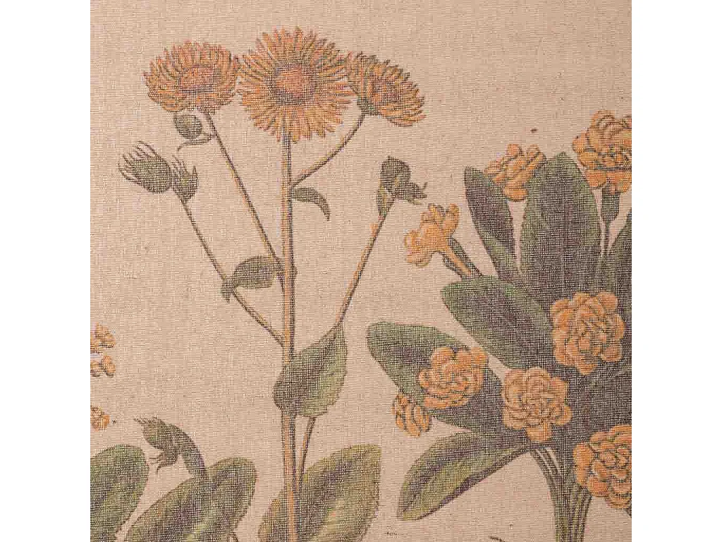 Toile de lin imprimée en parchemin