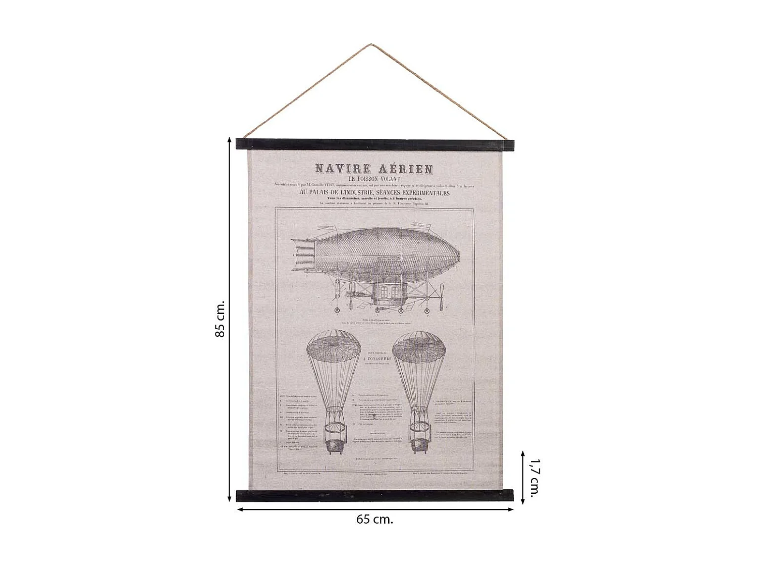 Lona de tecido impressa em pergaminho