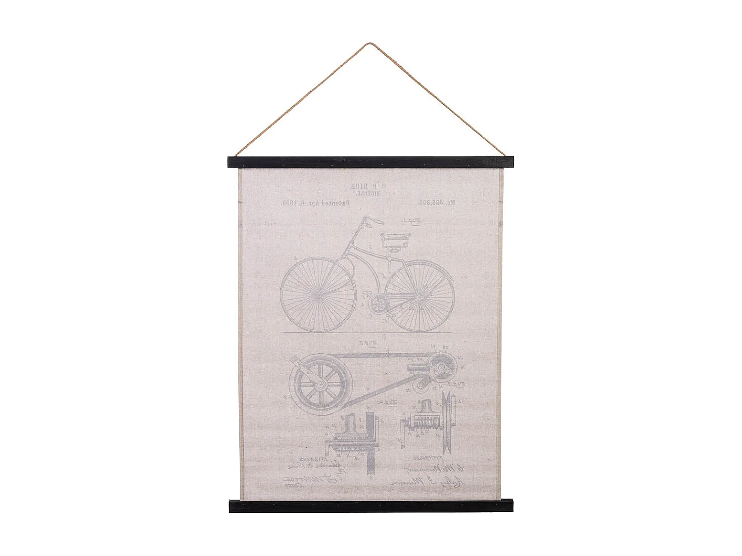 Lona de tecido impressa em pergaminho